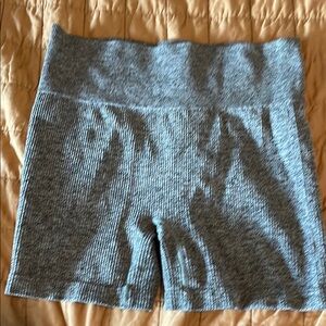 Colsie Gray Bike Shorts High-Rise Stretch- L